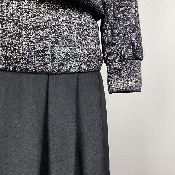 Vintage Benee By Lori Ann Black Lace Metallic Drop Waist Midi Dress Size 11/12 - Picture 5 of 12